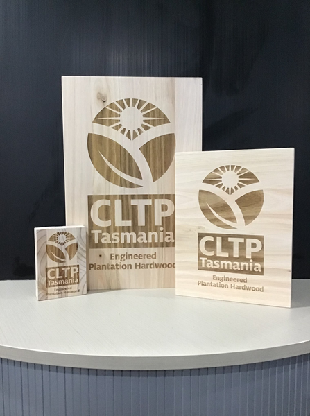 Laser engraved timber